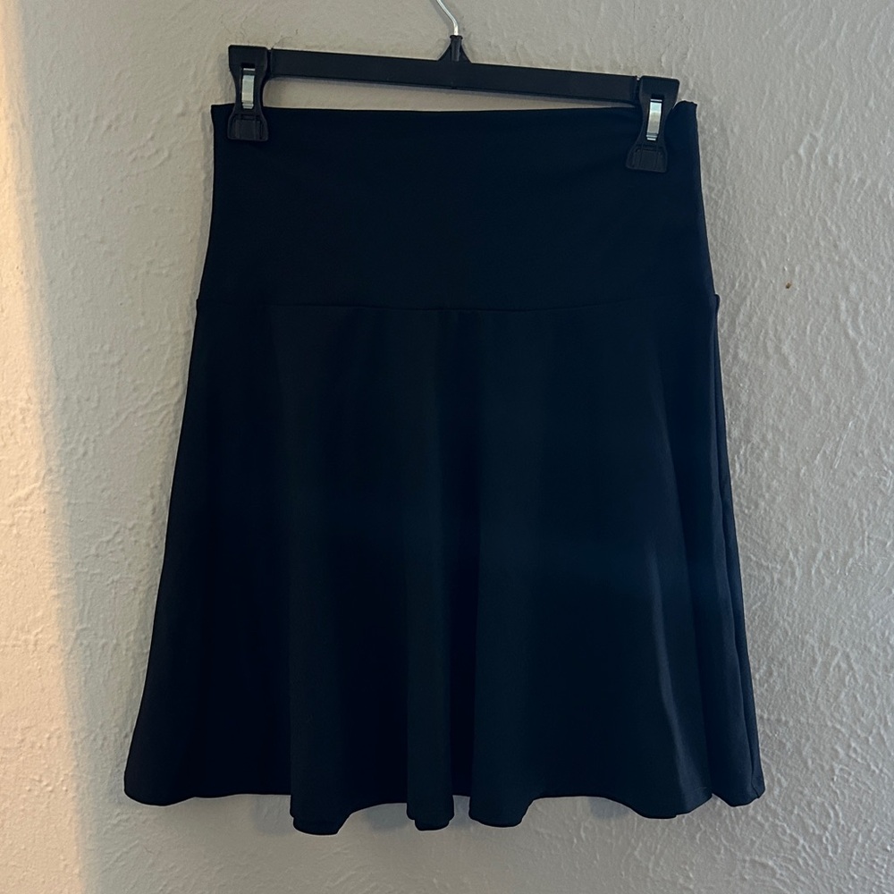 Susana Monaco Solid Black Circle Skirt